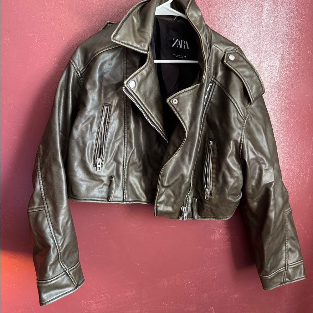 Zara Women's Brown Leather Jacket